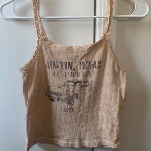 Forever 21 Ribbed Lace Tank Top Size Medium